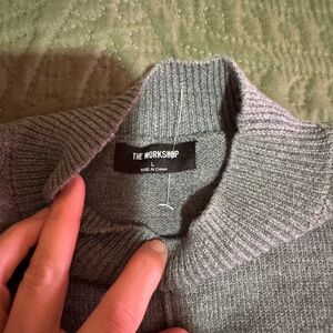 Workshop Republic Clothing Men's Turtleneck Sweater in Gray